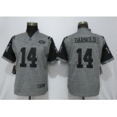 Women Nike New York Jets #14 Sam Darnold Gray Gridiron Gray Vapor Untouchable Limited Jersey