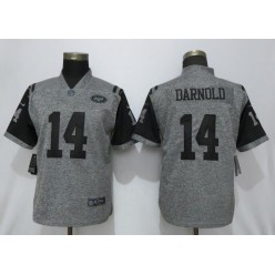 Women Nike New York Jets #14 Sam Darnold Gray Gridiron Gray Vapor Untouchable Limited Jersey