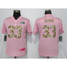 Women Nike New York Jets #33 Jamal Adams Pink Camo Fashion Limited Jersey