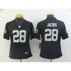 Women Nike Oakland Raiders #28 Josh Jacobs Black Vapor Untouchable Limited Jersey
