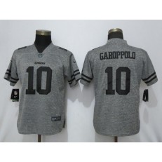 Women Nike San Francisco 49ers #10 Jimmy Garoppolo Gray Gridiron Gray Vapor Untouchable Limited Jersey