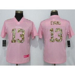 Women Nike Tampa Bay Buccaneers #13 Mike Evans Pink Camo Fashion Limited Jersey