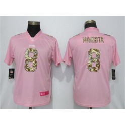 Women Nike Tennessee Titans #8 Marcus Mariota Pink Camo Fashion Limited Jersey