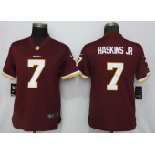 Women Nike Washington Redskins #7 Dwayne Haskins Burgundy Vapor Untouchable Limited Jersey