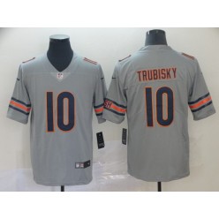 Chicago Bears #10 Mitchell Trubisky Silver Inverted Legend Limited Nike NFL Men Jersey