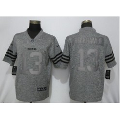 Cleveland Browns #13 Beckham Jr Gray Gridiron Gray Vapor Untouchable Limited Nike NFL Men Jersey
