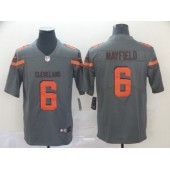 Cleveland Browns #6 Baker Mayfield Gray Inverted Legend Limited Nike NFL Men Jersey