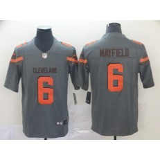Cleveland Browns #6 Baker Mayfield Gray Inverted Legend Limited Nike NFL Men Jersey