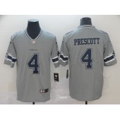 Dallas Cowboys #4 Dak Prescott Gray Inverted Legend Limited Nike NFL Men Jersey
