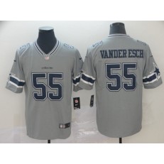 Dallas Cowboys #55 Leighton Vander Esch Gray Inverted Legend Limited Nike NFL Men Jersey