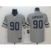 Dallas Cowboys #90 DeMarcus Lawrence Gray Inverted Legend Limited Nike NFL Men Jersey