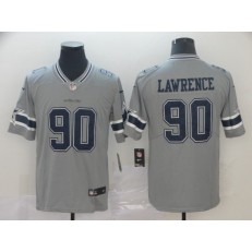 Dallas Cowboys #90 DeMarcus Lawrence Gray Inverted Legend Limited Nike NFL Men Jersey