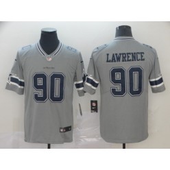 Dallas Cowboys #90 DeMarcus Lawrence Gray Inverted Legend Limited Nike NFL Men Jersey