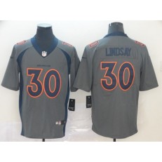 Denver Broncos #30 Phillip Lindsay Gray Inverted Legend Limited Nike NFL Men Jersey