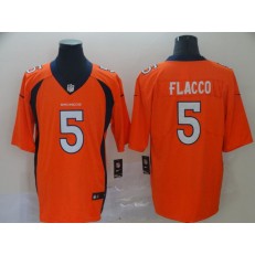 Denver Broncos #5 Joe Flacco Orange Vapor Untouchable Limited Nike NFL Men Jersey