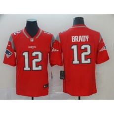 New England Patriots #12 Tom Brady Red Inverted Legend Limited Nike NFL Men Jersey