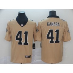 New Orleans Saints #41 Alvin Kamara Cream Inverted Legend Limited Nike NFL Men Jersey