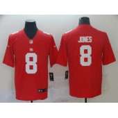 New York Giants #8 Daniel Jones Red Vapor Untouchable Limited Nike NFL Men Jersey