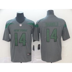 New York Jets #14 Sam Darnold Gray Inverted Legend Limited Nike NFL Men Jersey