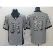 Oakland Raiders #34 Bo Jackson Gray Drift Fashion Limited Nike NFL Men Jersey