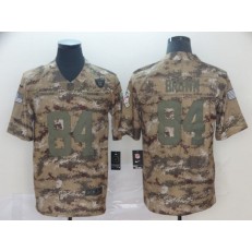 Oakland Raiders #84 Antonio Brown Camo Salute To Service Limited Nike NFL Men Jersey