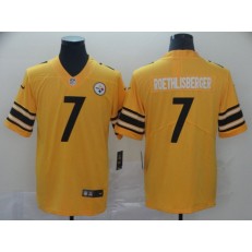 Pittsburgh Steelers #7 Ben Roethlisberger Gold Inverted Legend Limited Nike NFL Men Jersey