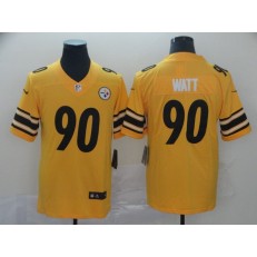 Pittsburgh Steelers #90 T.J. Watt Gold Inverted Legend Limited Nike NFL Men Jersey