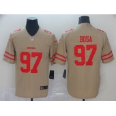 San Francisco 49ers #97 Nick Bosa Cream Inverted Legend Limited Nike NFL Men Jersey