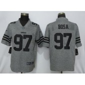 San Francisco 49ers #97 Nick Bosa Gray Gridiron Gray Vapor Untouchable Limited Nike NFL Men Jersey
