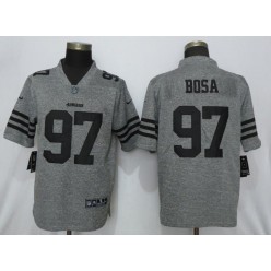 San Francisco 49ers #97 Nick Bosa Gray Gridiron Gray Vapor Untouchable Limited Nike NFL Men Jersey