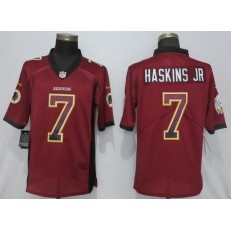 Washington Redskins #7 Dwayne Haskins Jr Burgundy Drift Fashion Limited Nike NFL Men Jersey