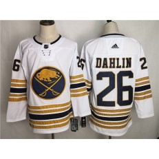 Buffalo Sabres 26 Rasmus Dahlin White 50th Anniversary Adidas NHL Men Jersey