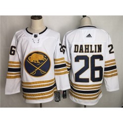 Buffalo Sabres 26 Rasmus Dahlin White 50th Anniversary Adidas NHL Men Jersey
