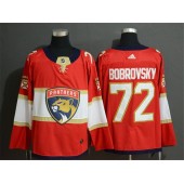 Florida Panthers 72 Sergei Bobrovsky Red Adidas NHL Men Jersey