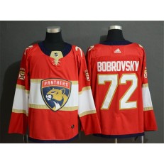 Florida Panthers 72 Sergei Bobrovsky Red Adidas NHL Men Jersey