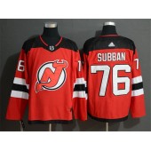 New Jersey Devils 76 P.K. Subban Red Adidas NHL Men Jersey