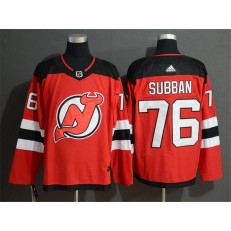 New Jersey Devils 76 P.K. Subban Red Adidas NHL Men Jersey