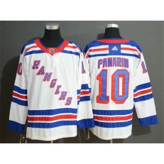 New York Rangers 10 Artemi Panarin White Adidas NHL Men Jersey