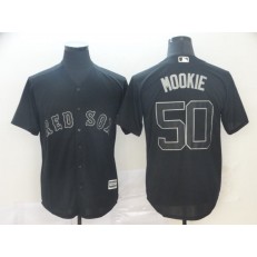 MLB Boston Red Sox #50 Mookie Betts Black 2019 Players' Weekend Player Jersey
