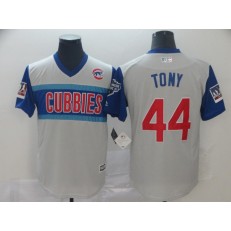 MLB Chicago Cubs #44 Anthony Rizzo Tony Gray 2019 MLB Little League Classic Player Jersey