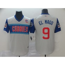 MLB Chicago Cubs #9 Javier Baez El Mago Gray 2019 MLB Little League Classic Player Jersey