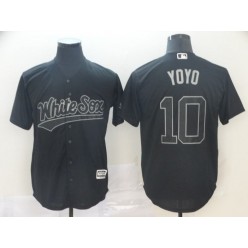 MLB Chicago White Sox #10 Yoan Moncada Yoyo Black 2019 Players' Weekend Player Jersey