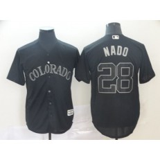 MLB Colorado Rockies #28 Nolan Arenado Nado Black 2019 Players' Weekend Player Jersey