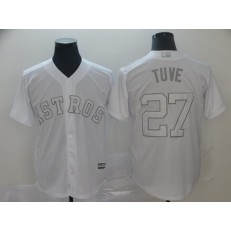 MLB Houston Astros #27 Jose Altuve Tuve White 2019 Players' Weekend Player Jersey
