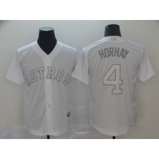 MLB Houston Astros #4 George Springer Horhay White 2019 Players' Weekend Player Jersey