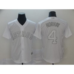 MLB Houston Astros #4 George Springer Horhay White 2019 Players' Weekend Player Jersey