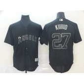 MLB Los Angeles Angels #27 Mike Trout Kiiiid Black 2019 Players' Weekend Player Jersey