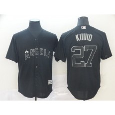MLB Los Angeles Angels #27 Mike Trout Kiiiid Black 2019 Players' Weekend Player Jersey