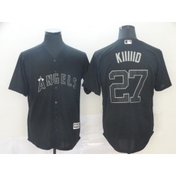 MLB Los Angeles Angels #27 Mike Trout Kiiiid Black 2019 Players' Weekend Player Jersey