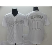 MLB Los Angeles Dodgers #10 Justin Turner RedTurn2 White 2019 Players' Weekend Player Jersey